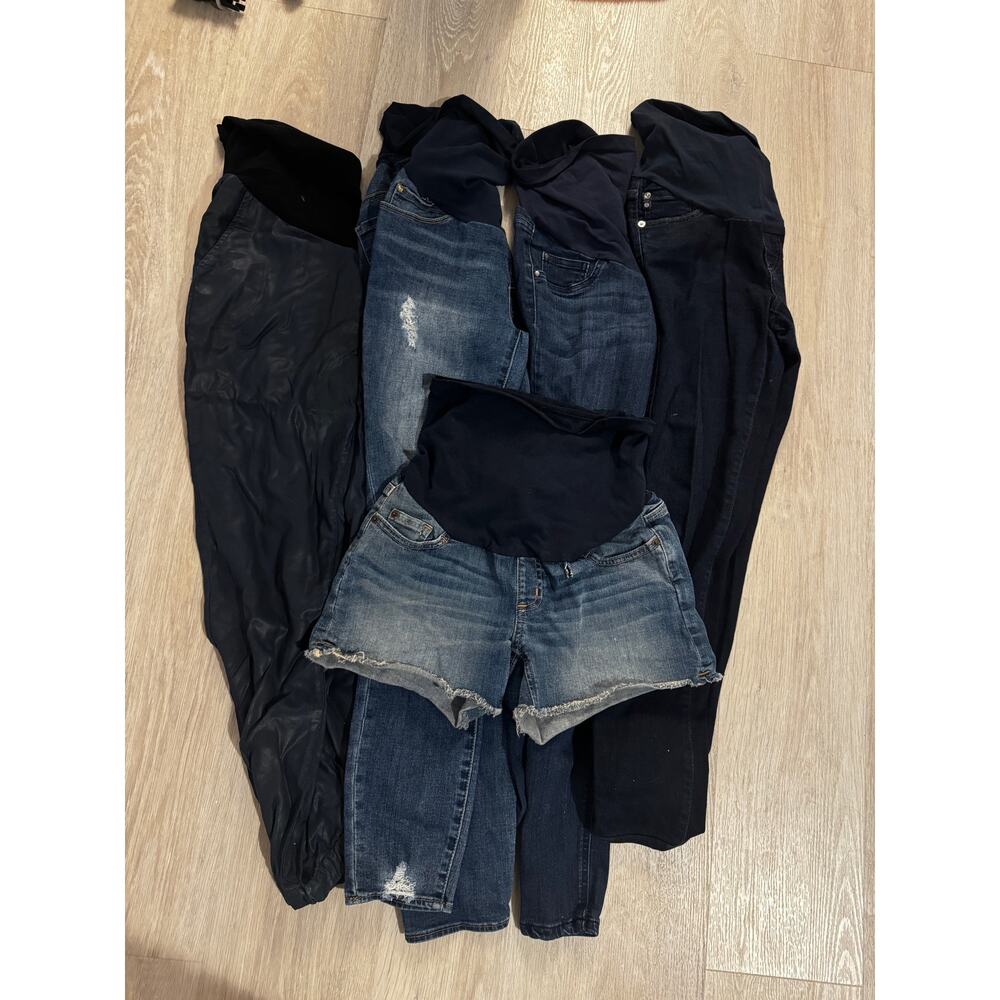 4 pair Maternity Jeans S + shorts bundle